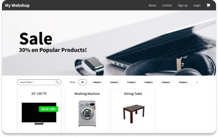 Webshop shabloni